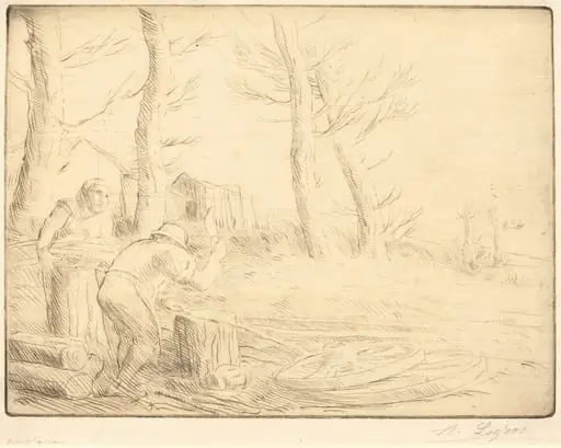 Wheelwright (Un charron), by Alphonse Legros