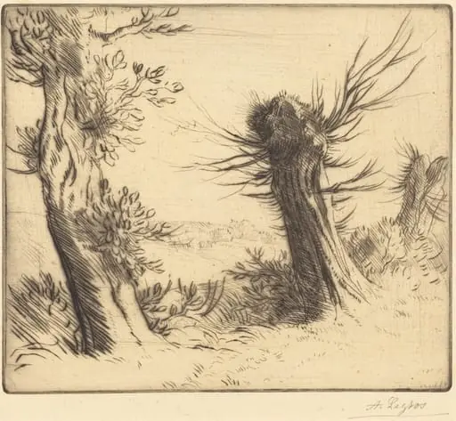 Willows (Les saules), by Alphonse Legros