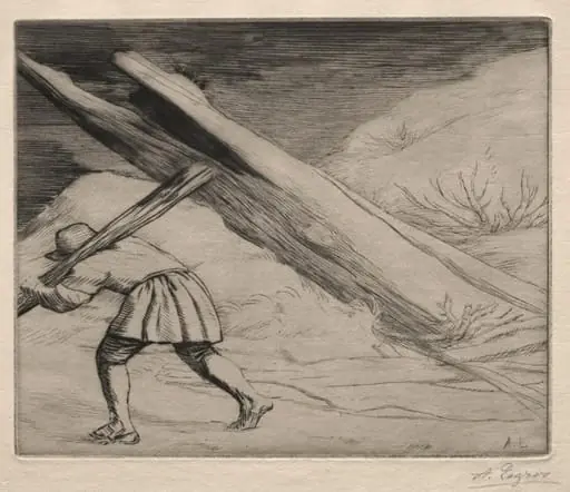 Winter (1st Plate), by Alphonse Legros