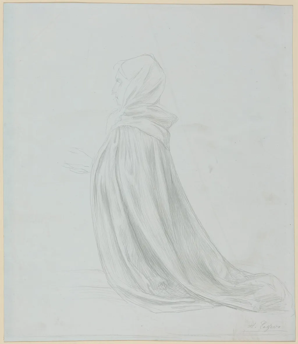 Woman in a Cloak, by Alphonse Legros, gold, 1874