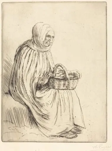 Woman of the Marketplace (Femme du marche), by Alphonse Legros