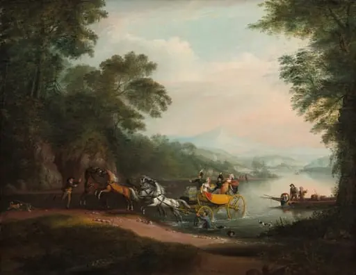 Mishap at the Ford, by Alvan Fisher