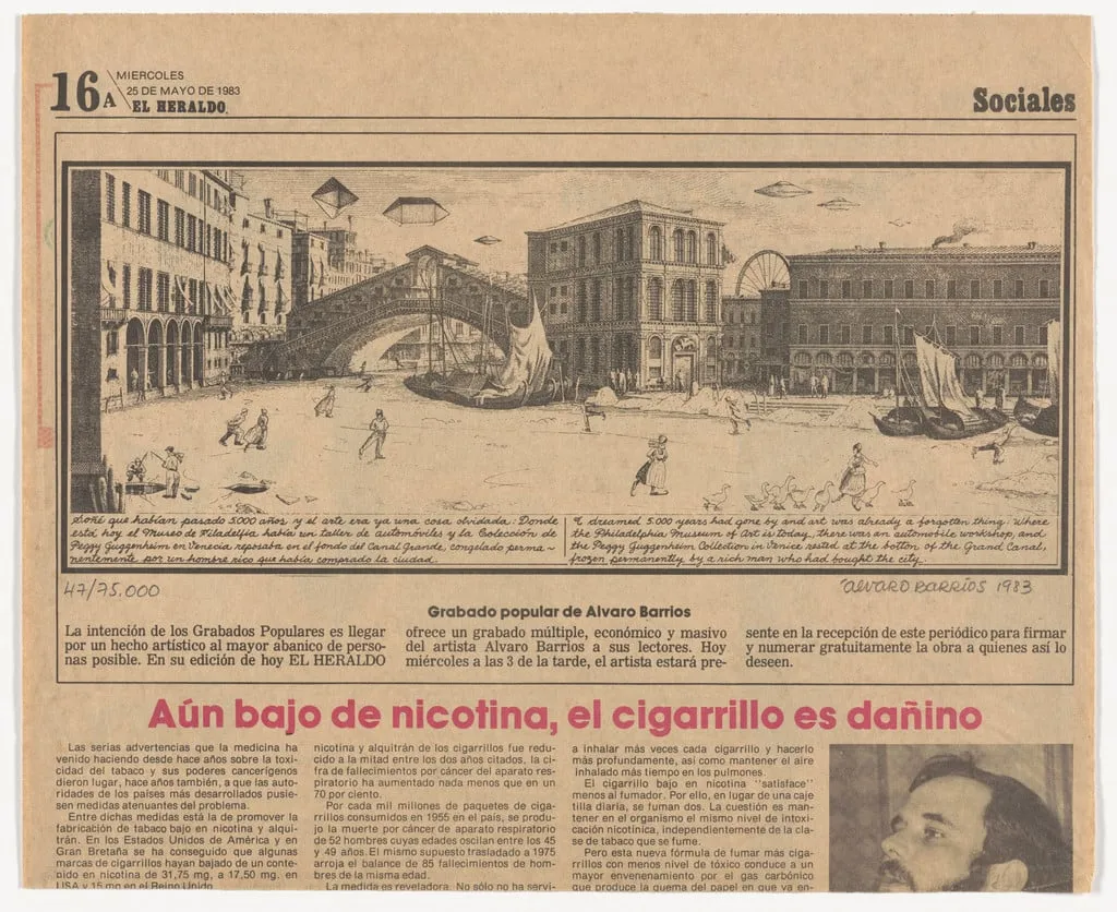 Untitled, by Álvaro Barrios, ink, 1983