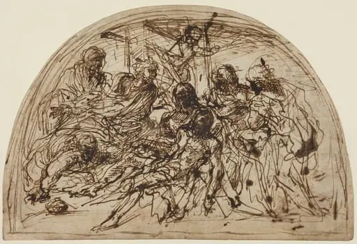 The Lamentation with Saints, by Alvise dal Friso