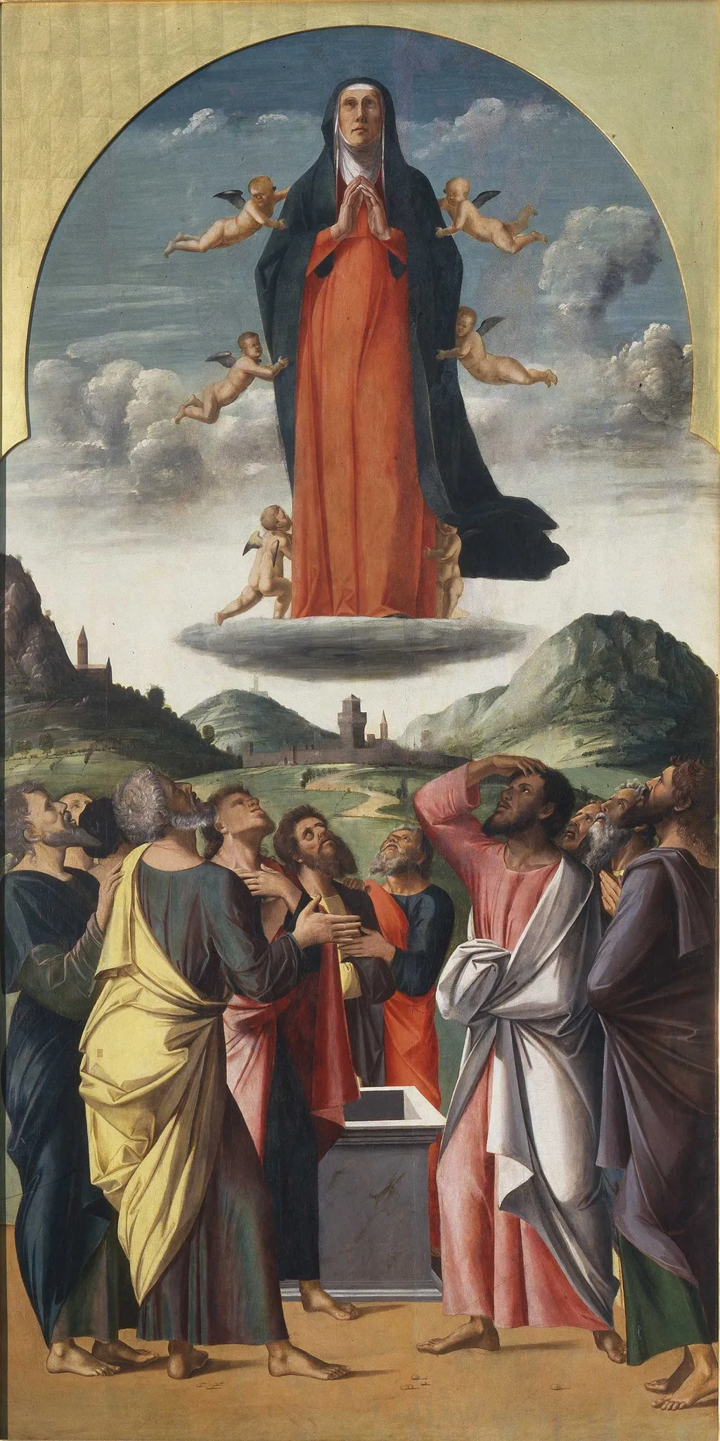 Annunciation, by Alvise Vivarini, oil, 1490