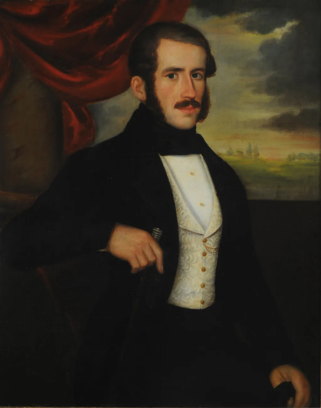 Retrato de Antonio Rodríguez Ro (Retrato de Antonio Rodriguez Roo), by Amadeo Gras, oil, 1856