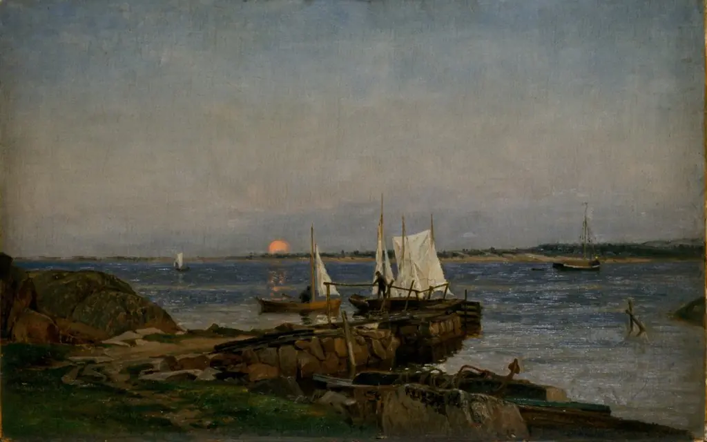 Sommernatt, Hvaler, by Amaldus Nielsen