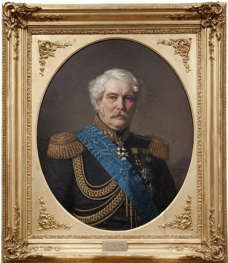 Johan Peter Lefrén (1784-1862), general, educationalist, politician, Married to Maria Antoinetta Hedman, by Amalia Lindegren