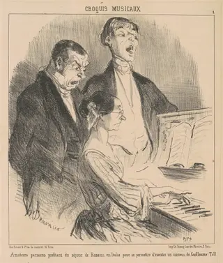 Amateurs parisiens profitant du séjour de Rossini