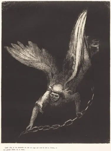 Apres cela je vis descendre du ciel un ange qui avait la clef de l'abime, et une grande chaine en sa main (And I saw an angel come down from heaven, having the key of the bottomless pit and a great chain in his hand), by Ambroise Vollard