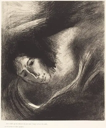 Et le diable qui les seduisait, fut jete dans l'etang de feu et de soufre, ou es la b ete et le faux prophete (And the devil thatdeceived them was cast into the lake of fire and  brimstone, where the beast and the false prophet are), by Ambroise Vollard