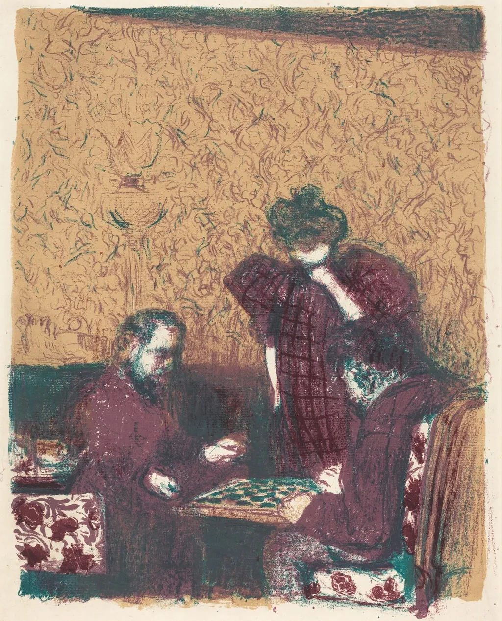 Game of Checkers (La partie de dames), by Ambroise Vollard, ink, 1898