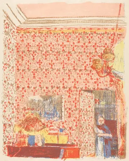 Interior with Pink Wallpaper I (Interieur aux tentures roses I), by Ambroise Vollard