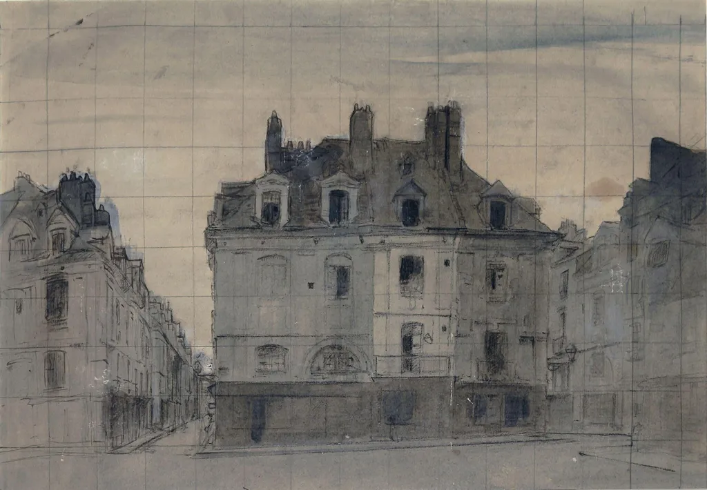 The Haunted House, Dieppe, by Ambrose McEvoy, watercolor, 1911