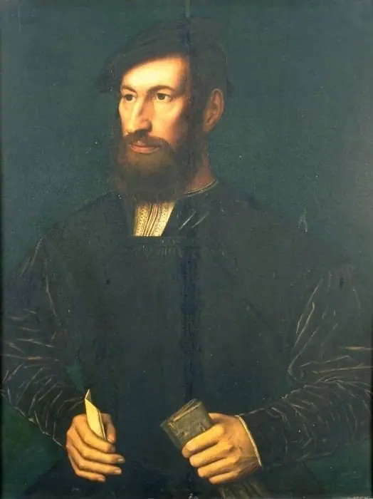 Portrait of a man holding a letter in his hand, by Ambrosius Benson