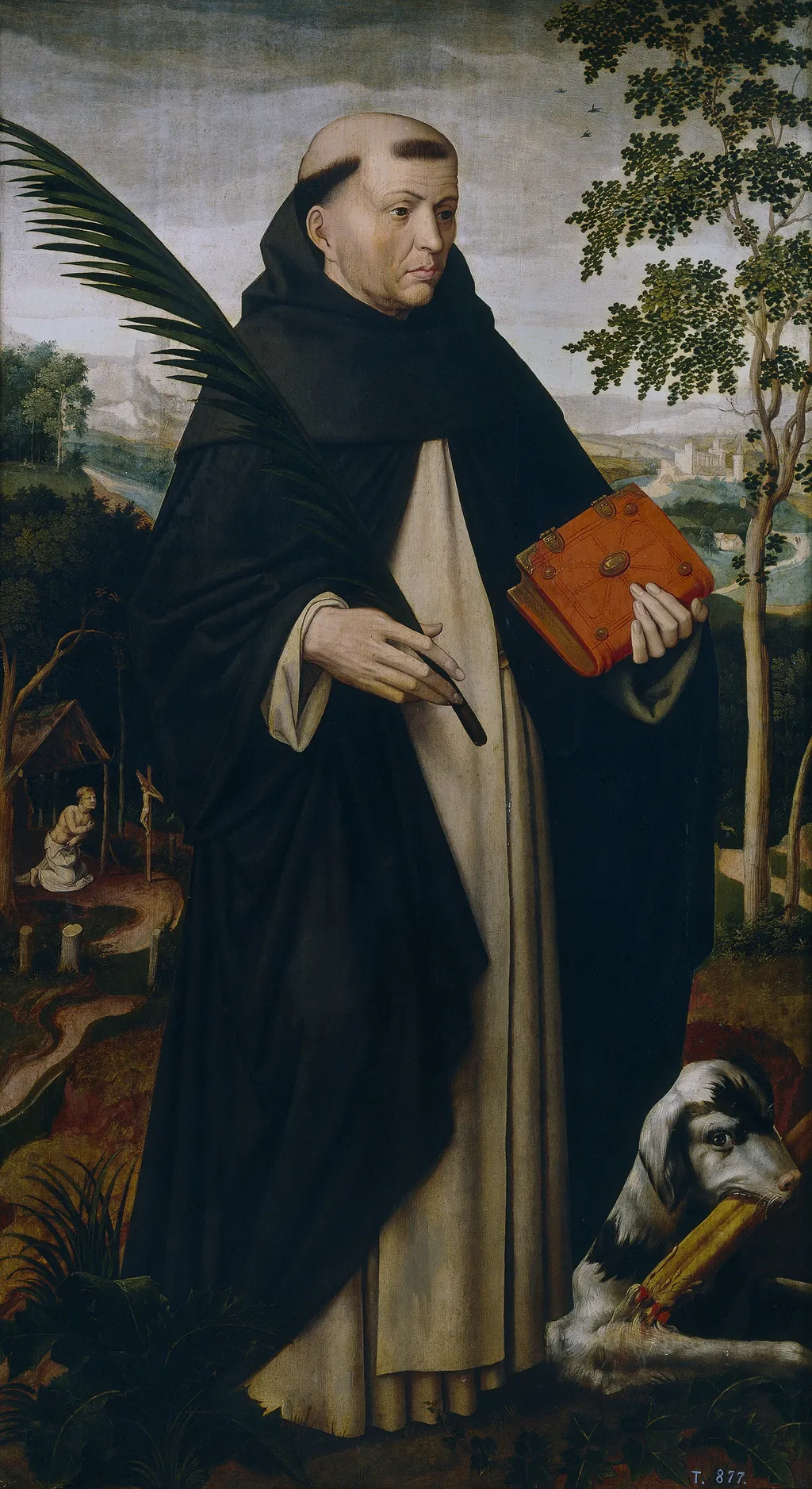 Saint Dominic of Guzmán, by Ambrosius Benson, oil, 1528