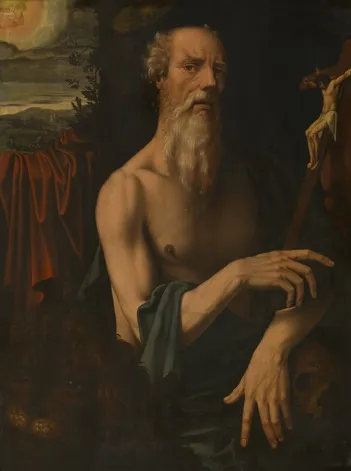 Saint Jerome, by Ambrosius Benson, oil