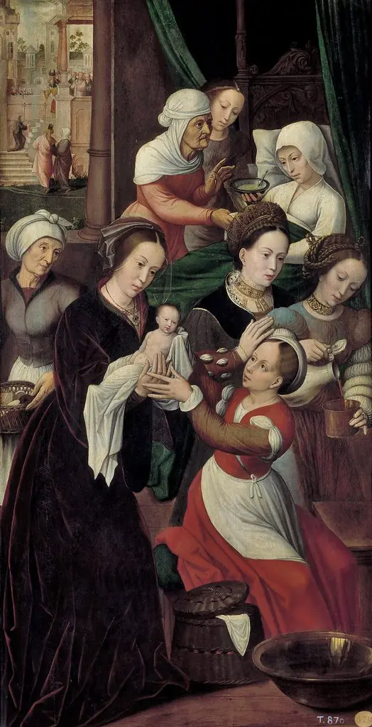 The Birth of the Virgin, by Ambrosius Benson