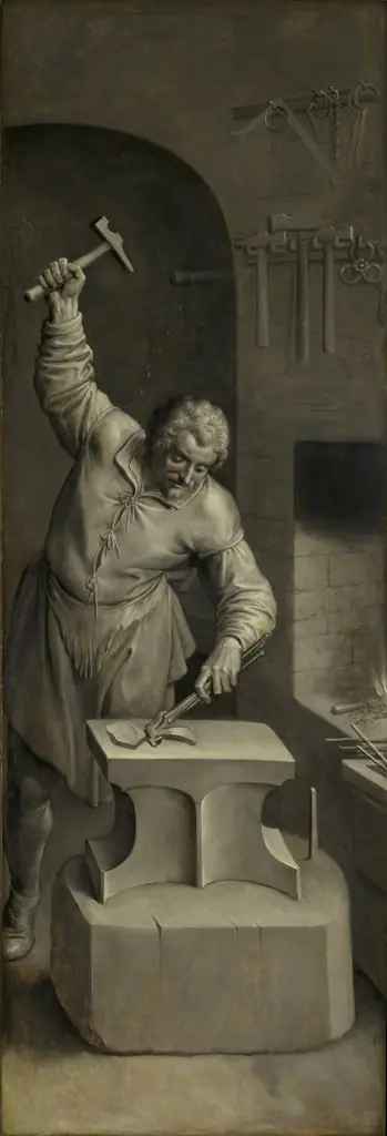 Saint Eligius in his smithy, by Ambrosius Francken I