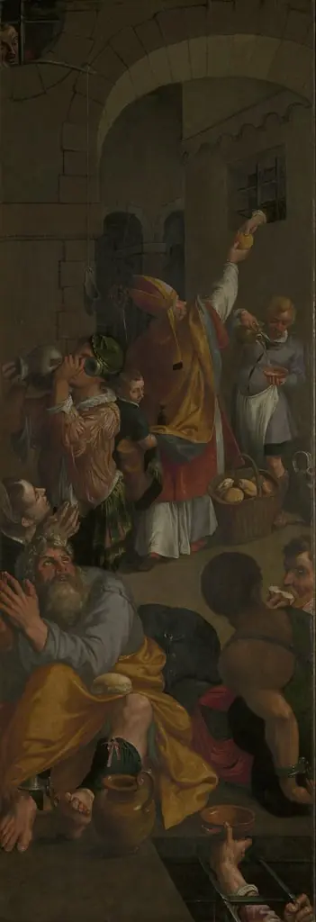 Saint Eligius visits the prisoners, by Ambrosius Francken I