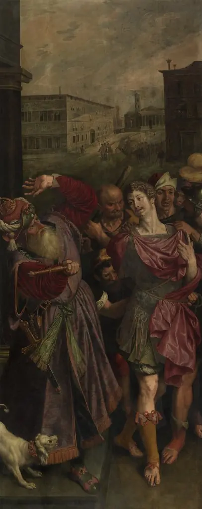 Sebastian of Rome Being Captured by Diocletian, by Ambrosius Francken I