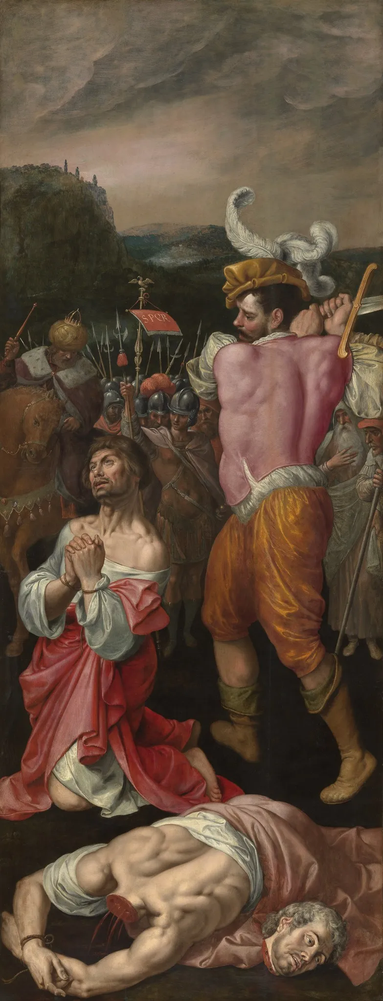 The death of Saints Cosmas and Damian, by Ambrosius Francken I, oil, 1596