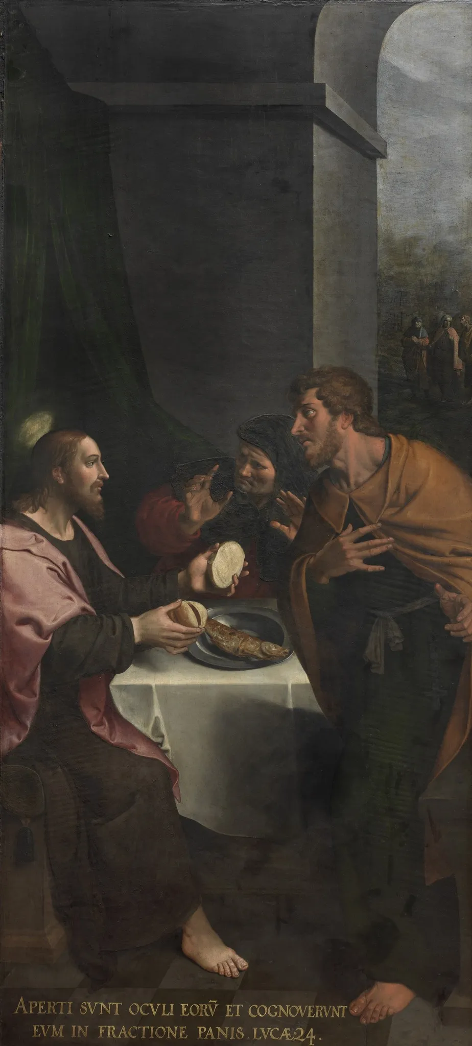 The Supper at Emmaus, by Ambrosius Francken I, oil, 1598