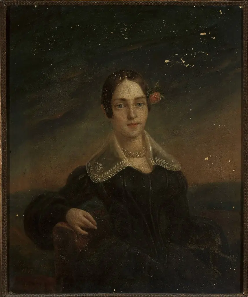 Portrait of a young woman, by Ambroży Mieroszewski