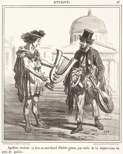Apollon vendant sa lyre, by Amédée Charles Henri Cham