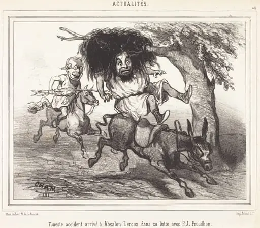 Funeste accidente arrivé à Absalon Leroux, by Amédée Charles Henri Cham