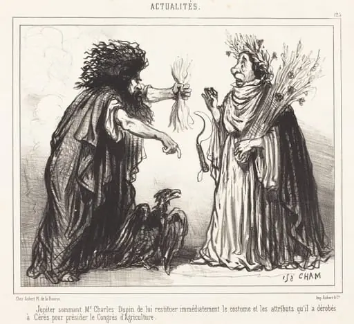 Jupiter sommant Mr. Charles Dupin, by Amédée Charles Henri Cham