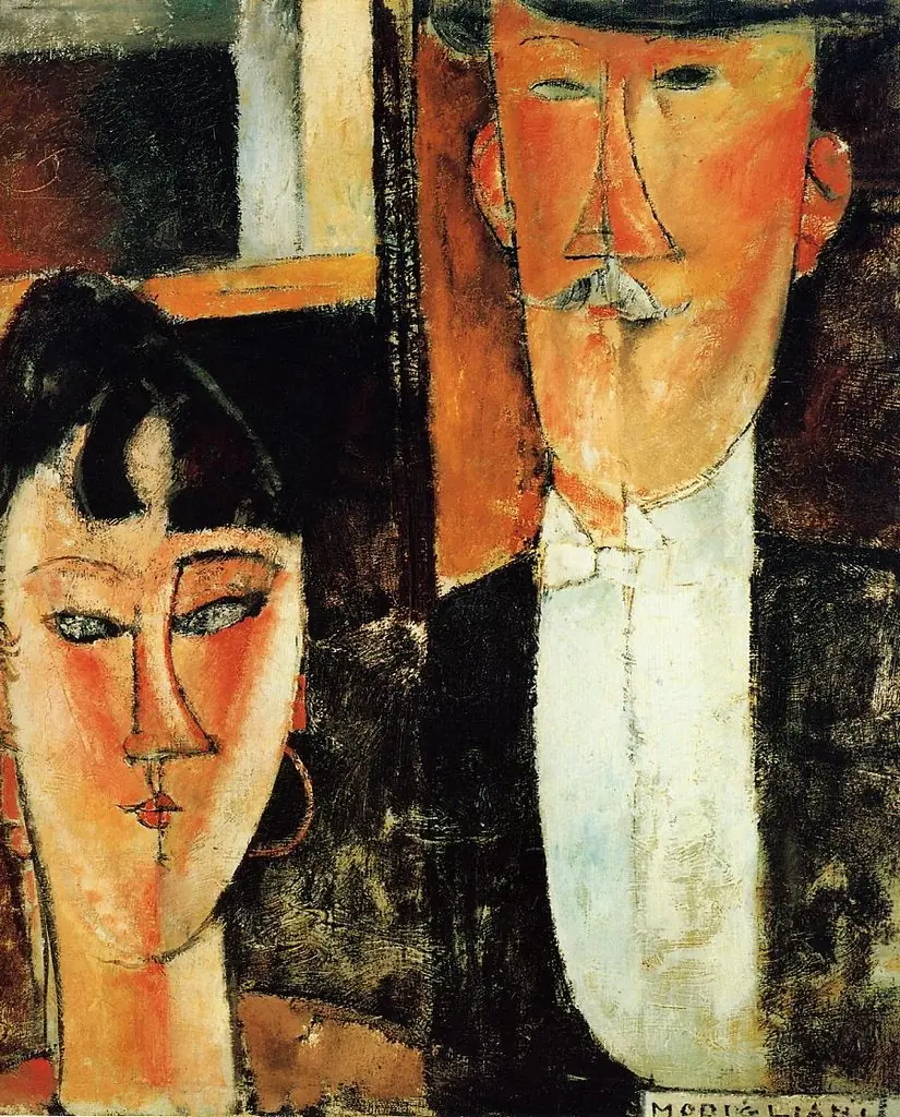Bride and groom, by Amedeo Modigliani