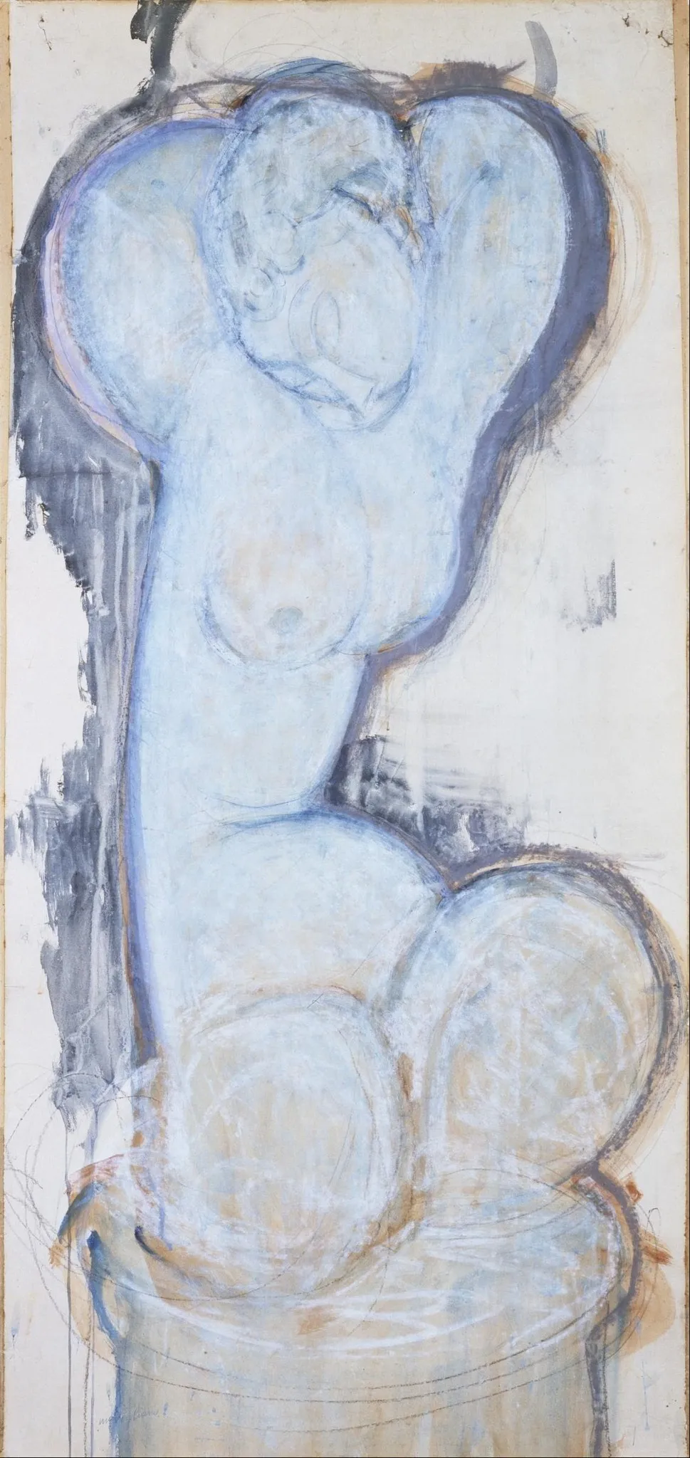 Caryatid, by Amedeo Modigliani, unspecified, 1914