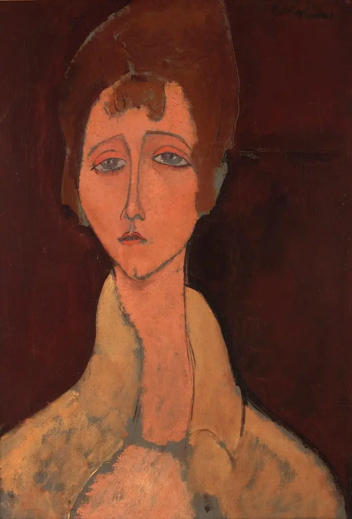 Femme au corsage blanc (Titulo anterior: Retrato de mujer joven), by Amedeo Modigliani