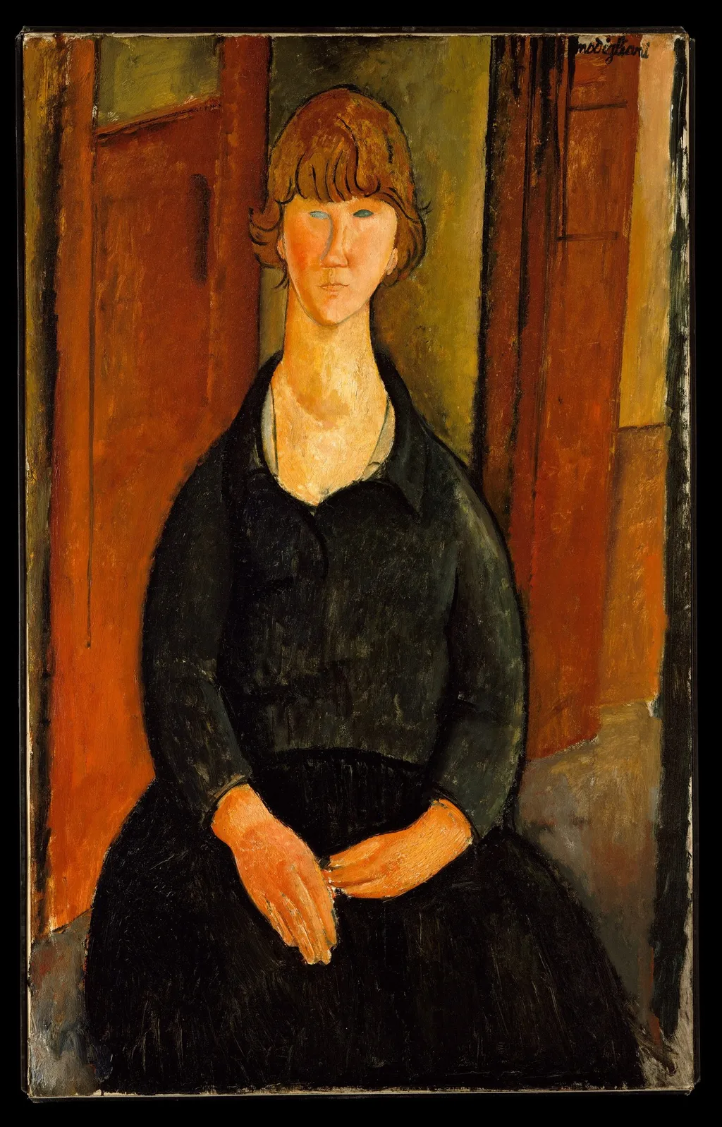 Flower Vendor, by Amedeo Modigliani, oil, 1919