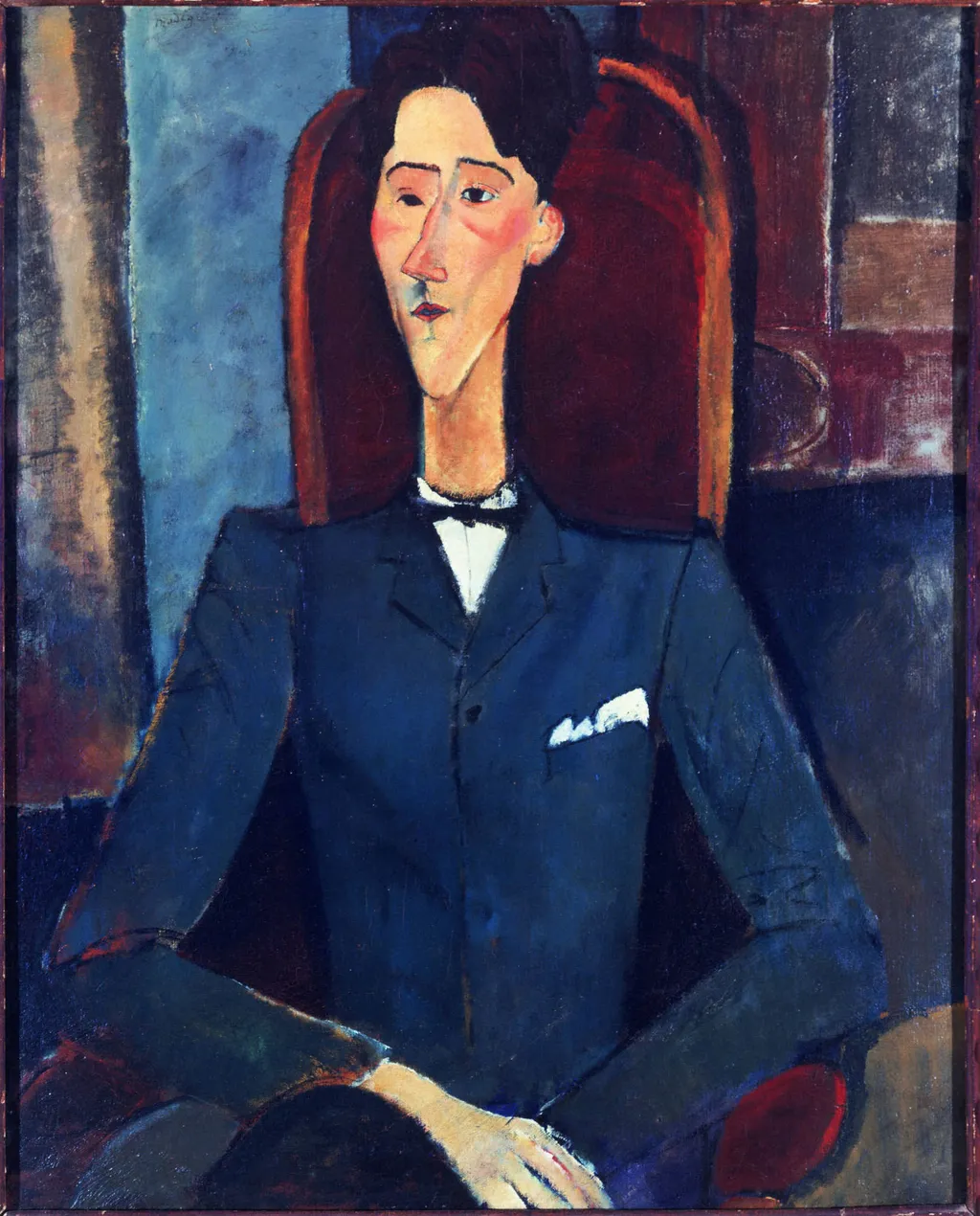 Jean Cocteau, by Amedeo Modigliani, oil, 1916