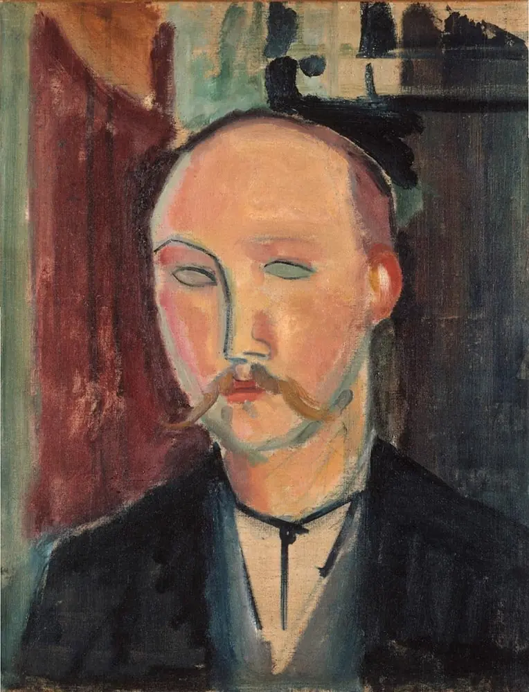 Portrait of a Man with Moustache, by Amedeo Modigliani