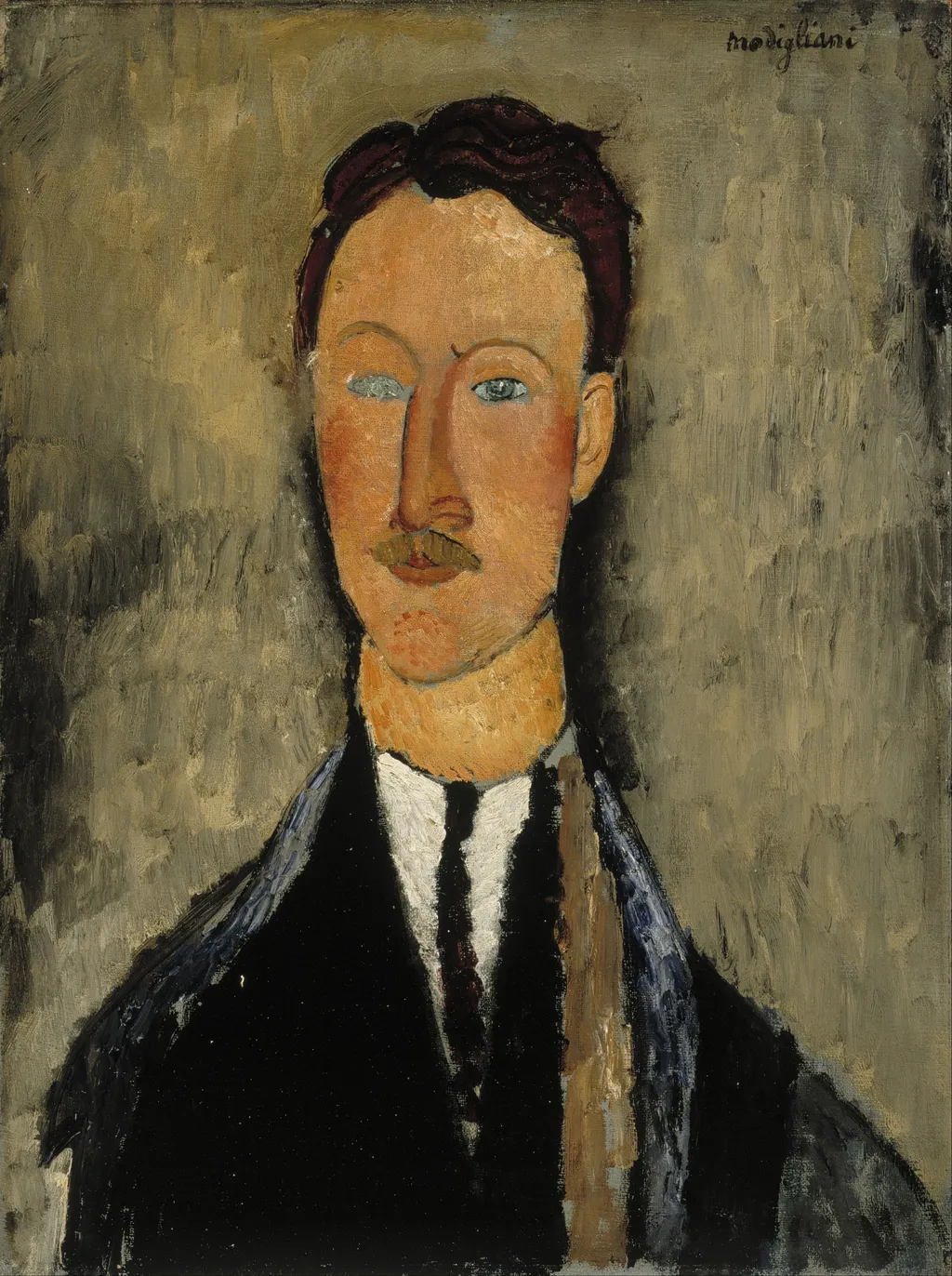 Portrait of the Artist Léopold Survage, by Amedeo Modigliani, oil, 1918