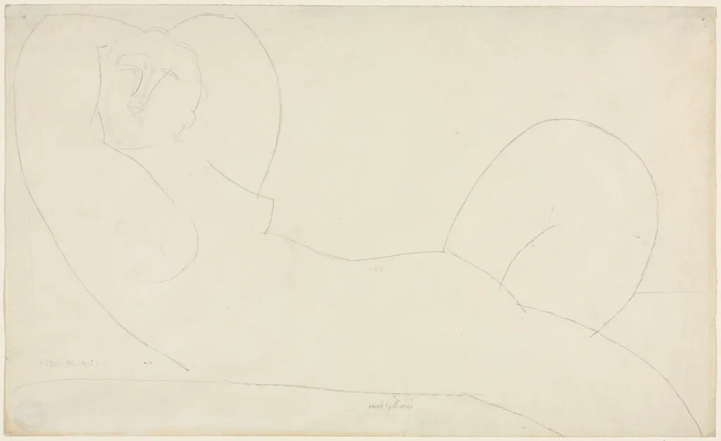 Reclining Female Nude, by Amedeo Modigliani, 1914