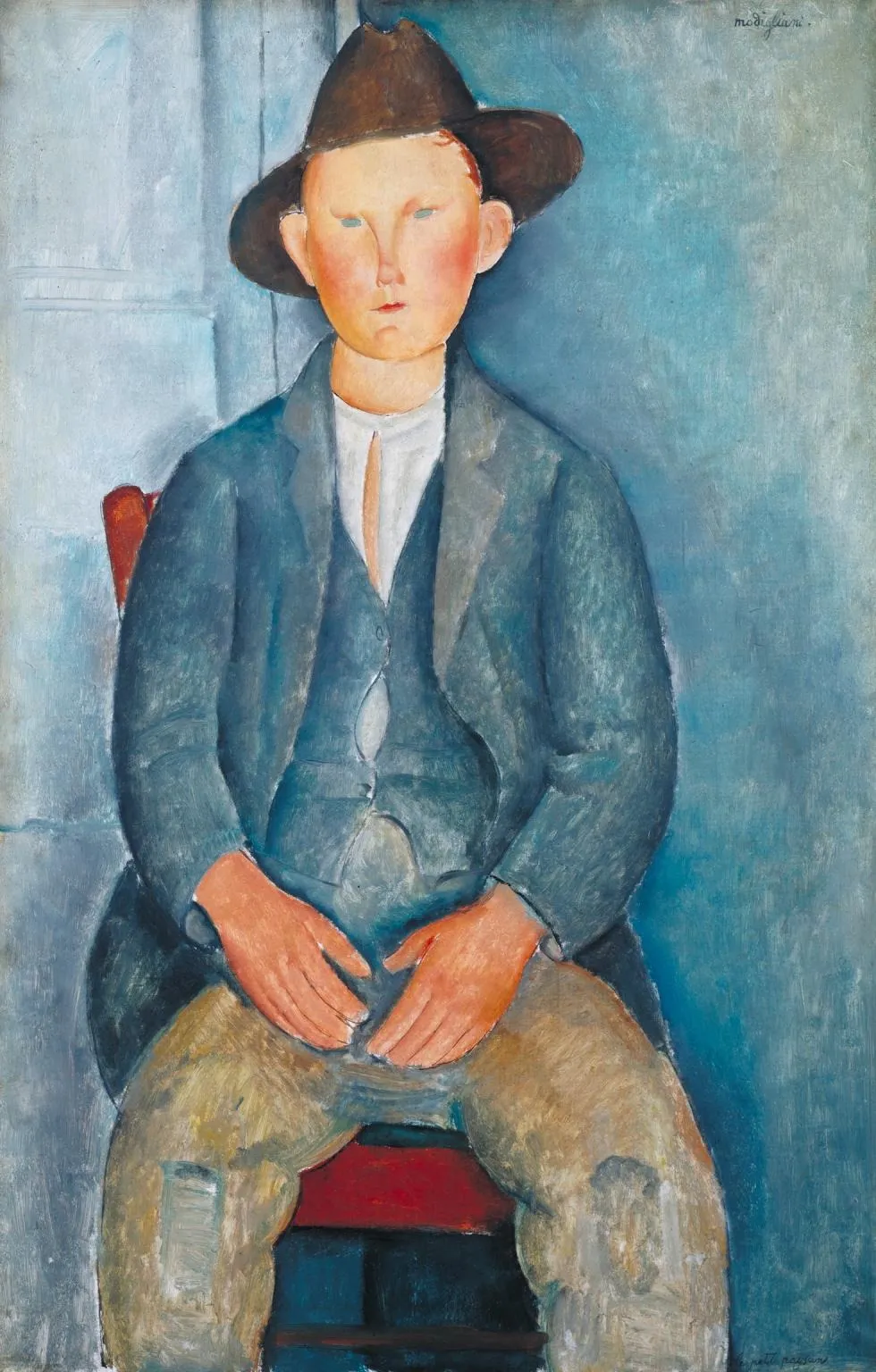 The Little Peasant, by Amedeo Modigliani, oil, 1918