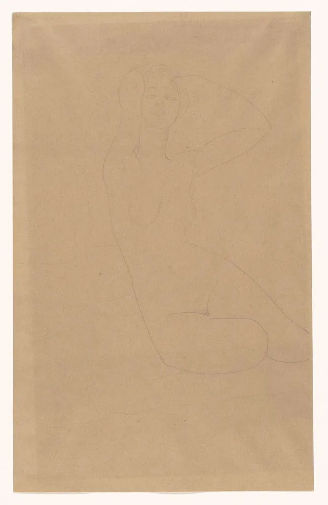 Untitled, by Amedeo Modigliani, graphite, 1918