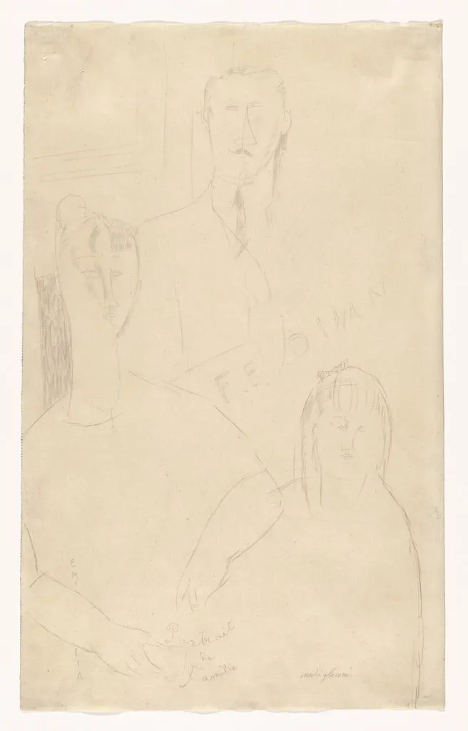 Untitled, by Amedeo Modigliani, graphite, 1916
