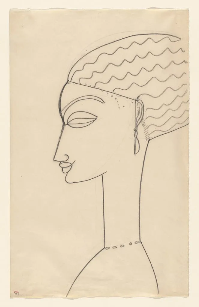 Untitled, by Amedeo Modigliani, pastel, 1910