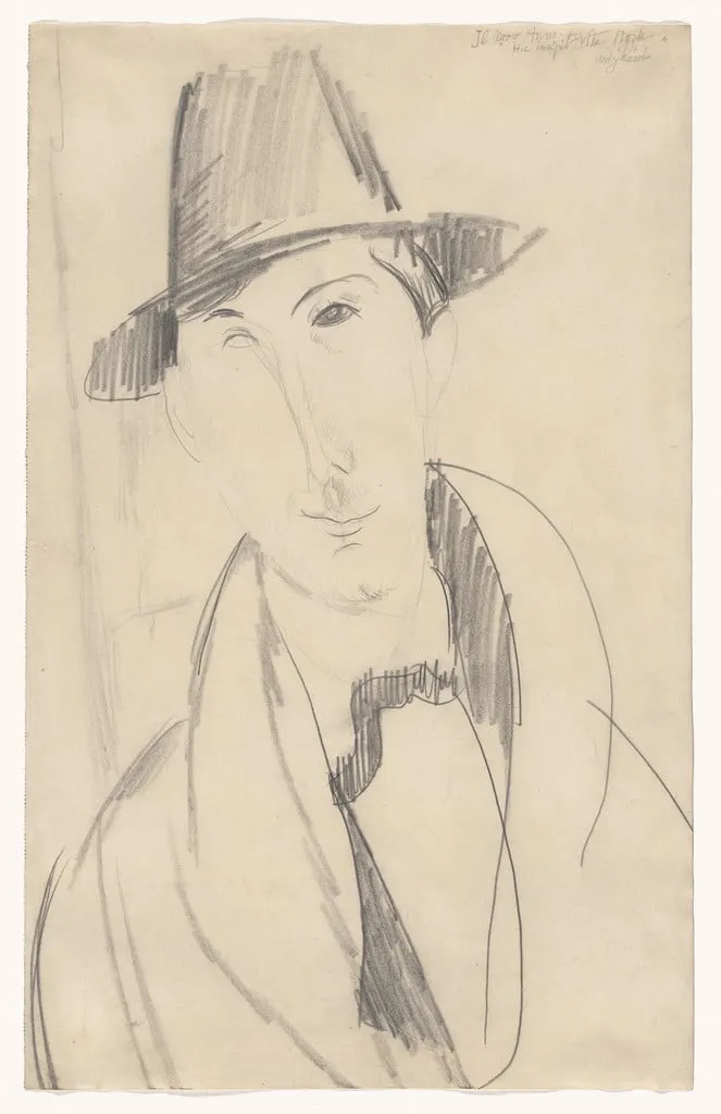 Untitled, by Amedeo Modigliani, graphite, 1920