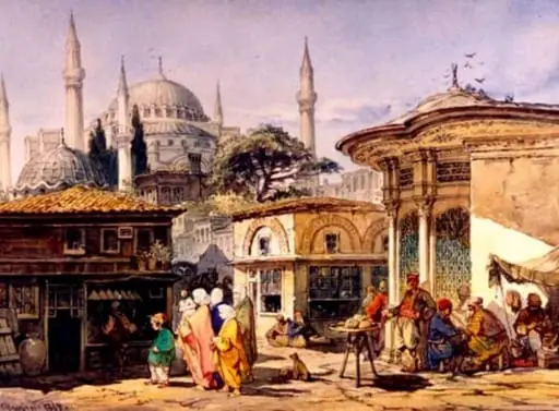 Stradă din Constantinopol, by Amedeo Preziosi