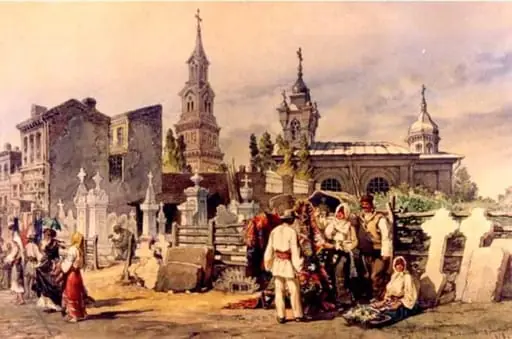 Turnul și strada Bărăției, by Amedeo Preziosi