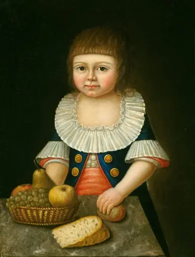 Boy with a Basket of Fruit, by American 18th Century, 1790