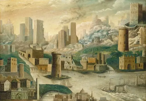 A City of Fantasy, by American 19th Century, 1850