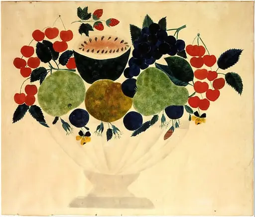 Bowl of Fruit, by American 19th Century