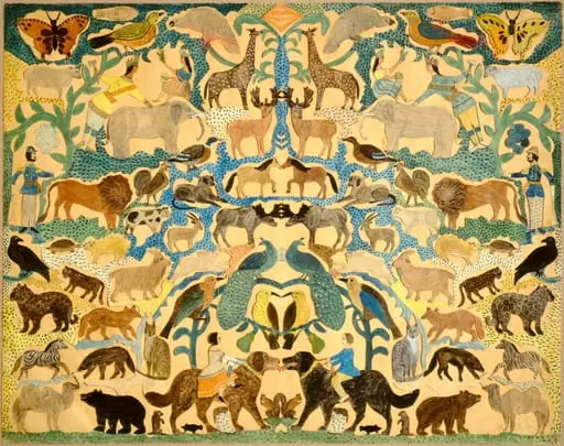 Cutout of Animals, by American 19th Century